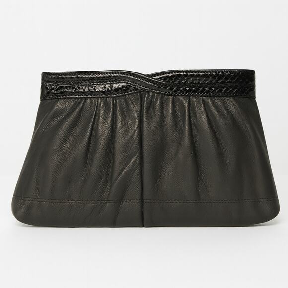 Vintage 1980s Ande Leather Clutch Shoulder Bag Gray - Picture 13 of 13